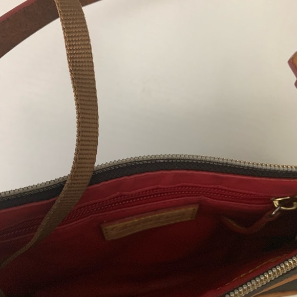 Dooney & Bourke Brownand Tan Leather Shoulder Bag - Picture 11 of 12